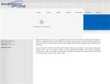 Tablet Screenshot of bandwidthoptions.net